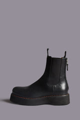 SINGLE STACK CHELSEA BOOT - BLACK | R13 sale