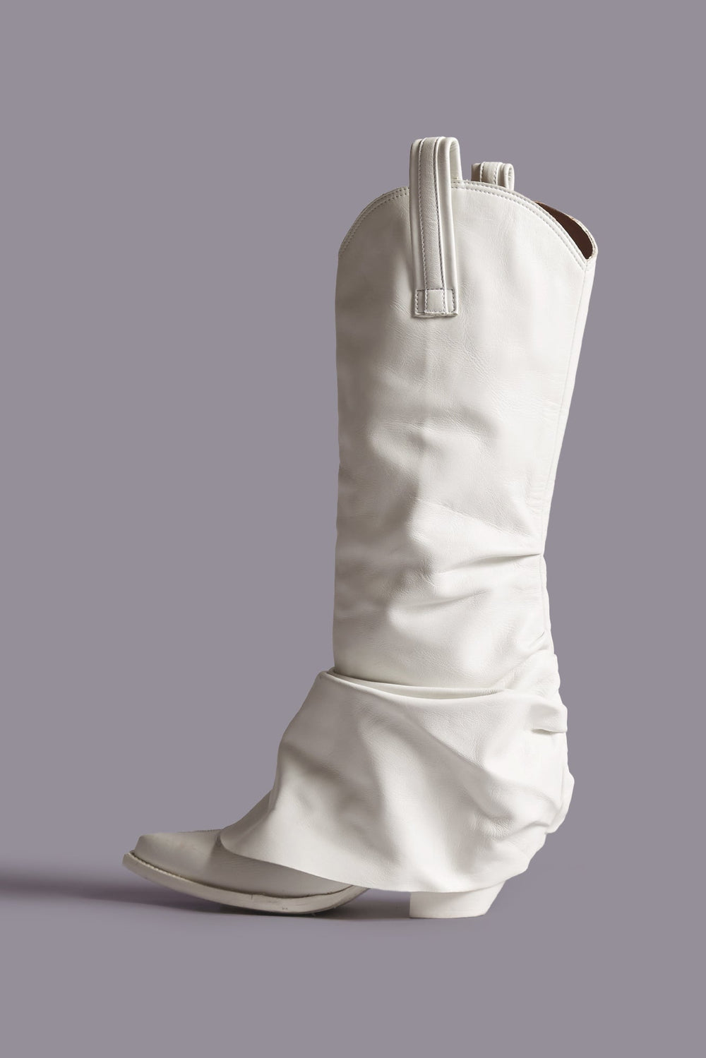 MID COWBOY BOOTS WITH SLEEVE - WHITE LEATHER | R13 ONLINE