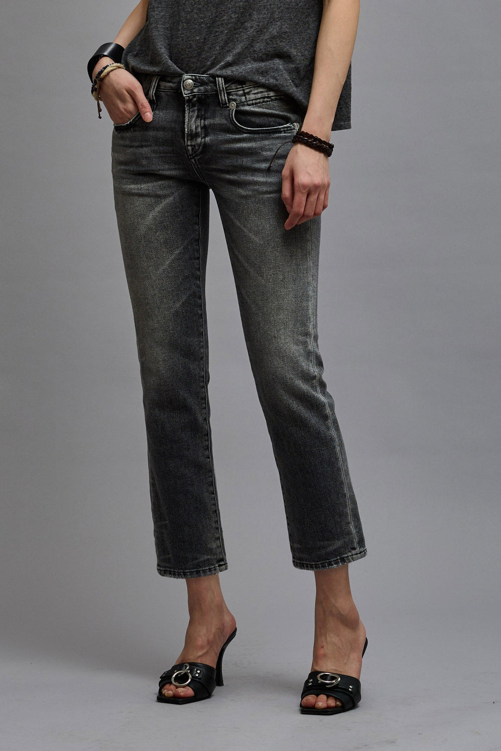 BOY STRAIGHT - VINTAGE GREY | R13 discount