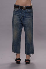 TAILORED DROP JEANS - BARTER INDIGO | R13 US