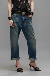 BOYFRIEND JEANS - GARNET BLUE | R13 US