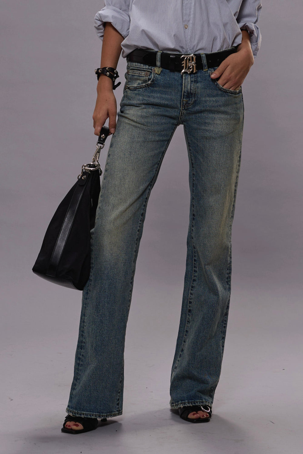BOY FLARE JEANS - MERTON BLUE STRETCH -R13 | R13 sale