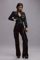 SHRUNKEN ZIP-UP LEATHER JACKET - BLACK | R13 US