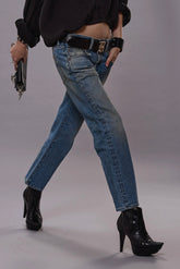 BOY STRAIGHT JEANS - PATTON BLUE STRETCH | R13 US