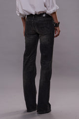 BOY FLARE JEANS - KENNET BLACK STRETCH | R13 ONLINE