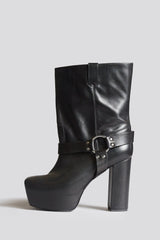 SID HEELED HARNESS BOOT - BLACK LEATHER | R13 discount