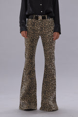 OVERFLOW JANE FLARE - ECRU LEOPARD | R13 for sale