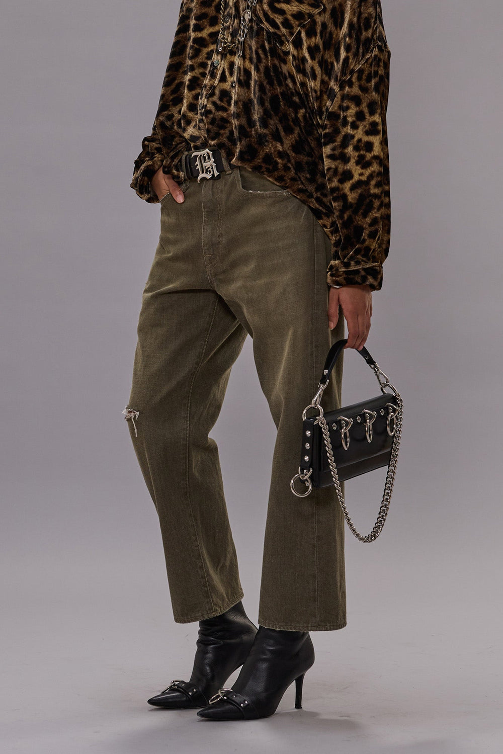 X-BOYFRIEND JEAN - VINTAGE OLIVE DRAB | R13 for sale