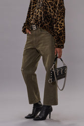 X-BOYFRIEND JEAN - VINTAGE OLIVE DRAB | R13 for sale