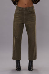 X-BOYFRIEND JEAN - VINTAGE OLIVE DRAB | R13 for sale