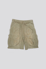 MULTIPOCKET RELAXED SWEATSHORTS - FADED OLIVE | R13 for sale