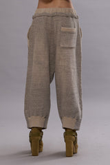 DECONSTRUCTED CROPPED SWEATPANT - HEATHER GREY | R13 discount