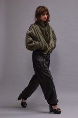 ZIP COLLAR FLIGHT JACKET - OLIVE | R13 near me