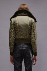 HIGH NECK SHRUNKEN N2B JACKET - OLIVE | R13 sale