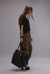 BALLOON PANTS WITH DOUBLE SEAM - OLIVE FLORAL | R13 ONLINE