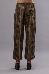 BALLOON PANTS WITH DOUBLE SEAM - OLIVE FLORAL | R13 ONLINE