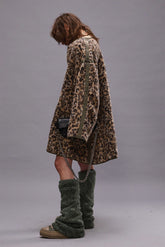 TAPED LINER COAT - WOOLY LEOPARD | R13 ONLINE