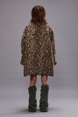 TAPED LINER COAT - WOOLY LEOPARD | R13 ONLINE