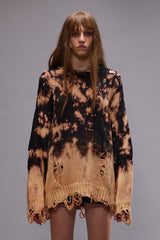 BLEACHED OVERSIZED SWEATER - BLEACHED BLACK | R13 ONLINE