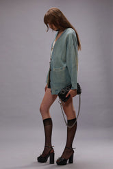 OVERSIZED CARDIGAN - LIGHT SKY BLUE | R13 sale