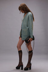 OVERSIZED CARDIGAN - LIGHT SKY BLUE | R13 sale