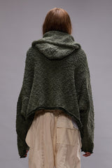 HOODED PARKA CARDIGAN - WASHED OLIVE | R13 discount