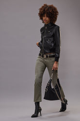 BOY STRAIGHT JEAN - ARMY GREEN STRETCH | R13 outlet