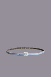 STUDDED SKINNY BELT - PAINTED WHITE | R13 discount