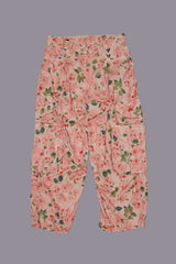CROPPED MULTI POCKET CARGO - PINK LAYERED FLORAL | R13 ONLINE