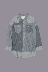 OVERSIZED COWBOY SHIRT - MULTI STRIPE RAILROAD | R13 near me