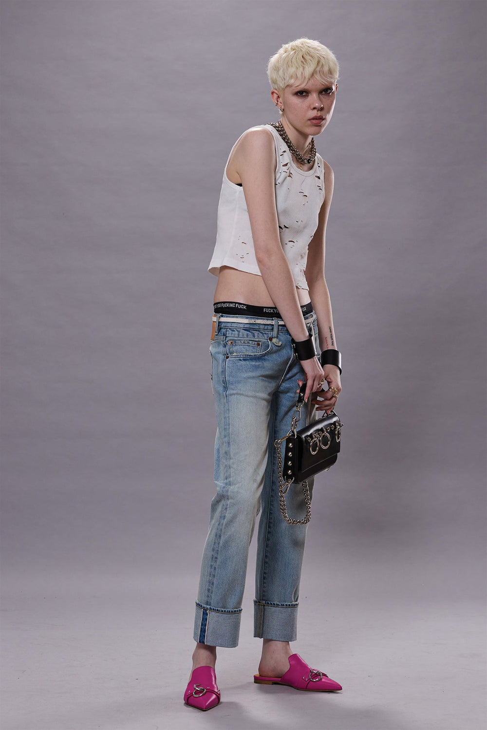 CUFFED BOY STRAIGHT - ELROY SELVEDGE BLUE | R13 US