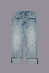 CUFFED X-BOYFRIEND JEAN - ELROY SELVEDGE BLUE | R13 near me