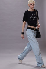 DAMON PLEATED JEAN - FADED BLUE STRETCH | R13 sale