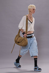 BERMUDA CARGO SHORT - FADED BLUE STRETCH | R13 US