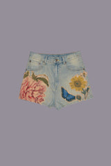 VENTI SHORT - APPLIQUE DENIM | R13 sale