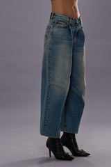 CROP WIDE LEG JEAN - VEILED BLUE | R13 US