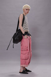 CROPPED MULTI POCKET CARGO - CORAL STRETCH | R13 sale