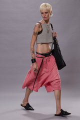 JESSE CARPENTER SHORT - CORAL LINEN CHAMBRAY | R13 discount