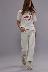 CUFFED X-BOYFRIEND JEAN - BENNETT WHITE SELVEDGE | R13 discount