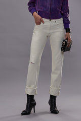 CUFFED ROMEO JEAN - BENNETT WHITE SELVEDGE | R13 sale