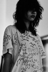 END OF THE YEAR BOY T - ECRU W/ SCRIBBLES | R13 outlet