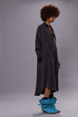 JUMBO SHIRTDRESS - BLACK | R13 discount