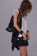 ELONGATED VEST - DARK NAVY STRIPE | R13 ONLINE