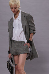 OVERSIZED RAGGED BLAZER - BLACK&WHITE GLENPLAID | R13 for sale