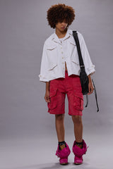 BOXY ARMY JACKET - WHITE | R13 outlet