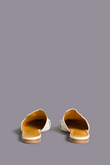POINTED TOE SLIDE W/RING - LIGHT STONE | R13 sale