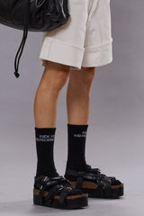 PLATFORM SANDAL - BLACK | R13 ONLINE