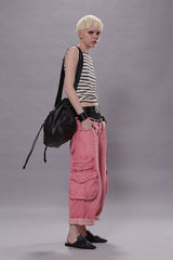 HALTER STRIPE TEE - NAVY/ECRU WIDE STRIPE | R13 near me