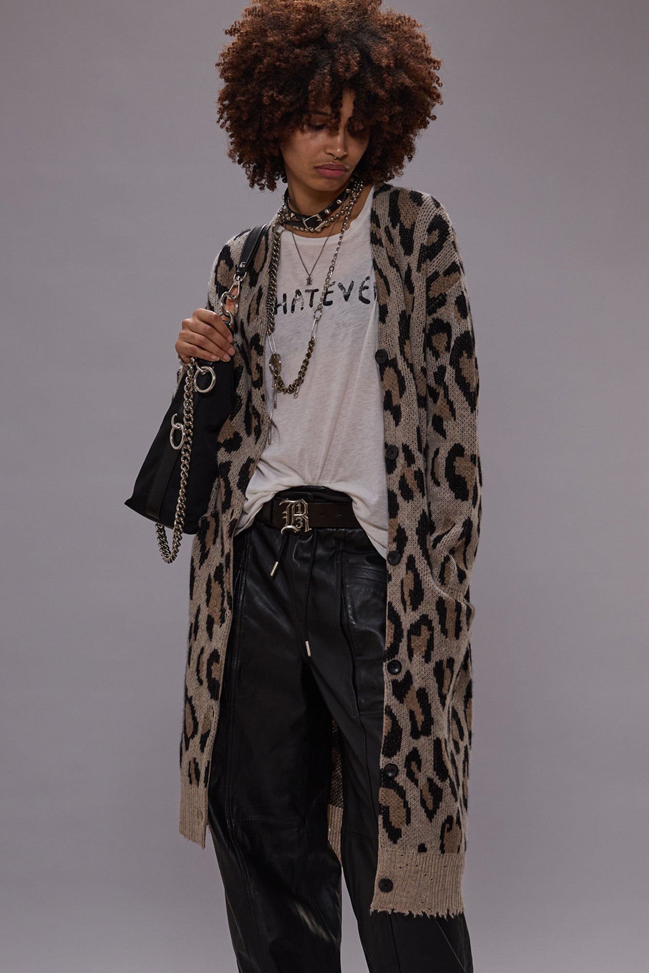 LEOPARD PRINT CASHMERE CARDIGAN | R13 near me