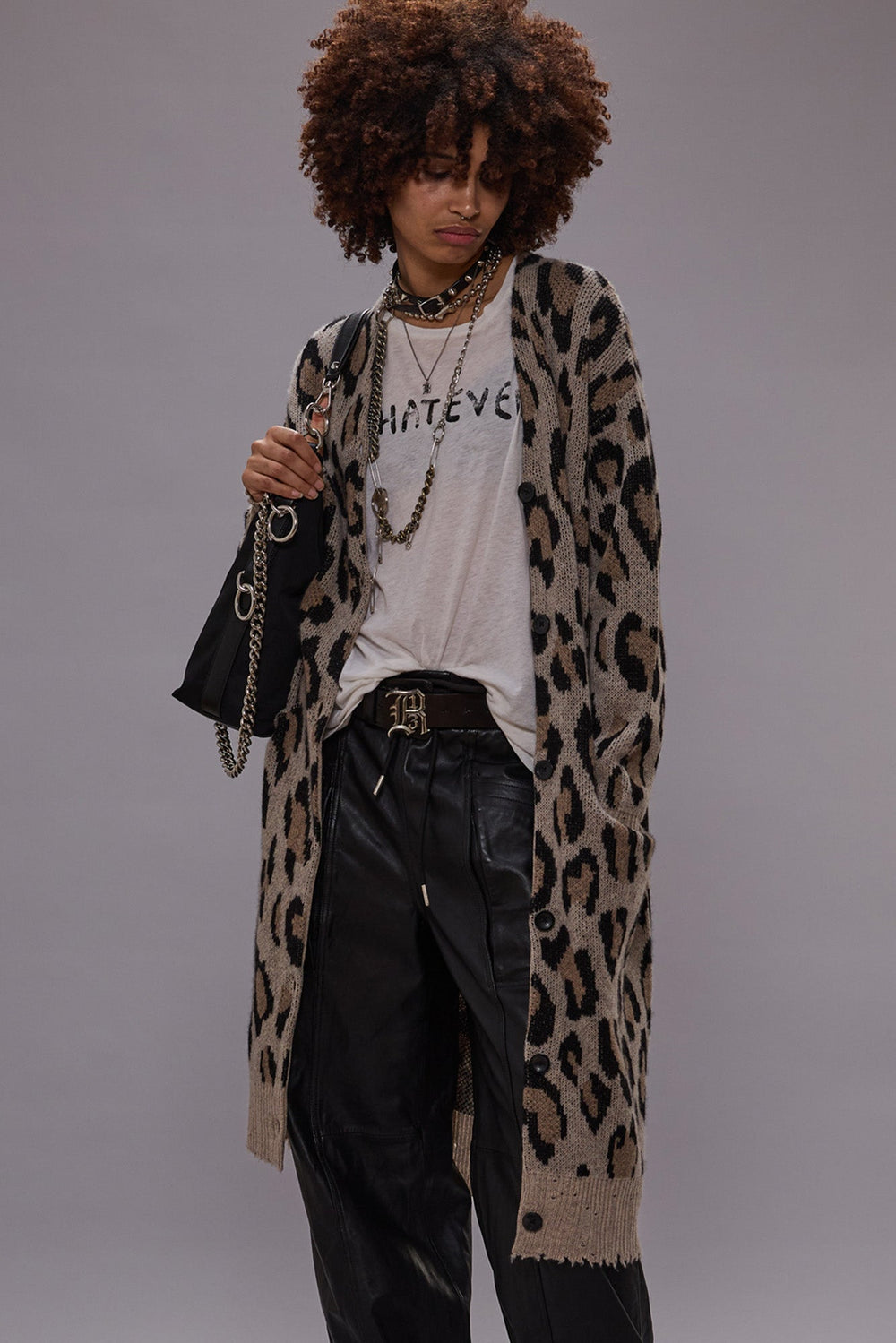 LEOPARD PRINT CASHMERE CARDIGAN | R13 near me